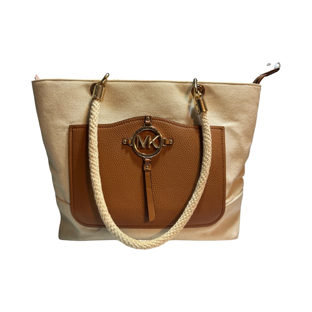 Michael Kors Brown and Cream Tote Bag